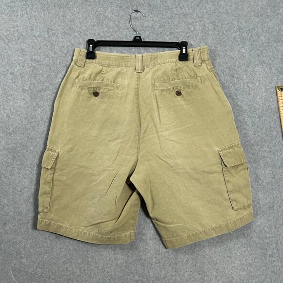 Tommy Bahama Relax Silk Linen Cargo Snap Pocket Shorts Island Tropical Mens 32 - Picture 2 of 10
